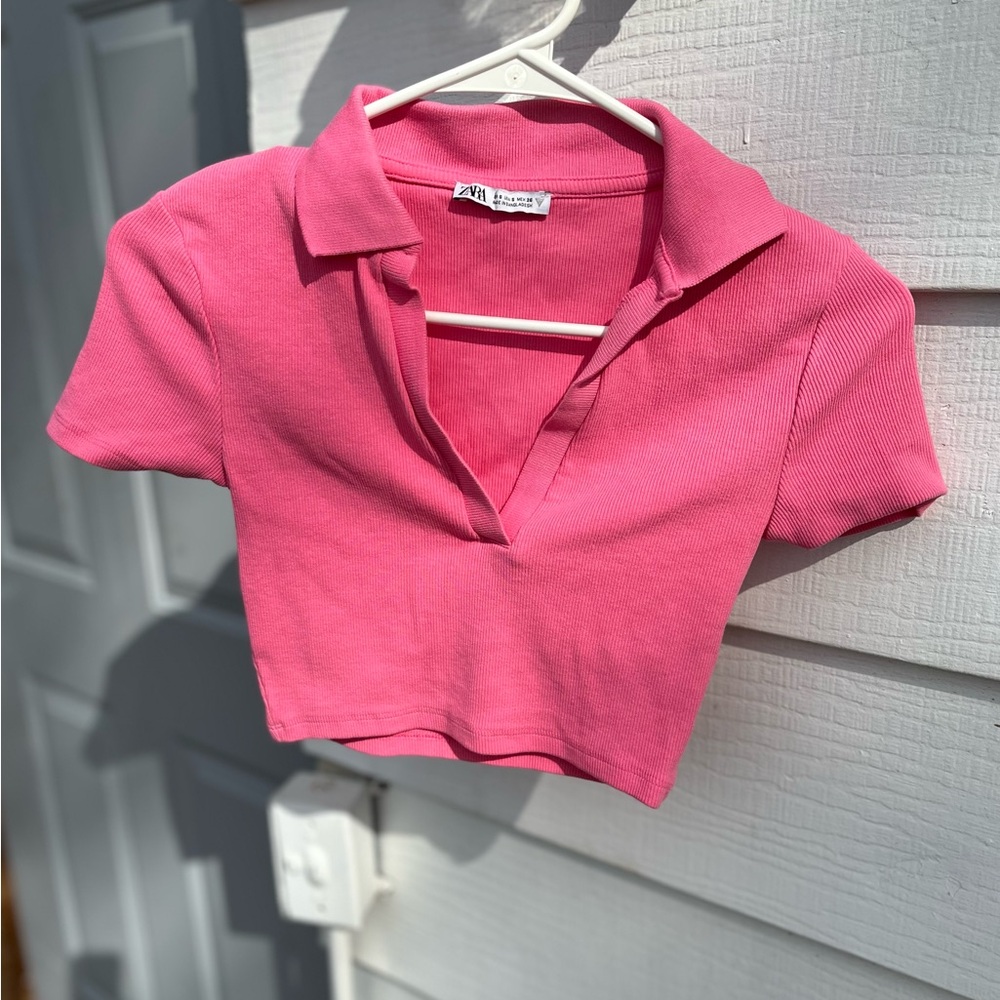 Zara Pink Crop Top